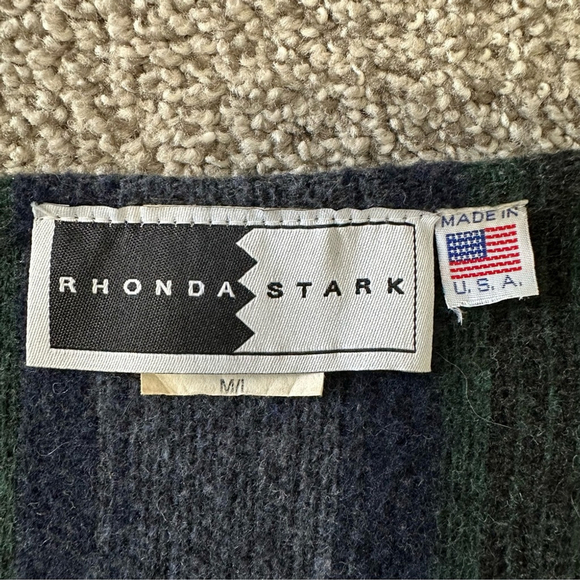 RHONDA STARK Wool Blend Southwestern Vest Size Large M/L Rodeo Country Cowgirl - Picture 4 of 13